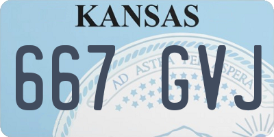KS license plate 667GVJ