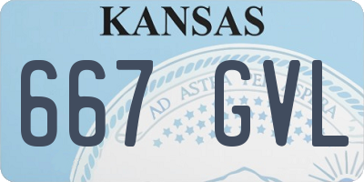 KS license plate 667GVL