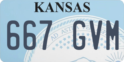 KS license plate 667GVM