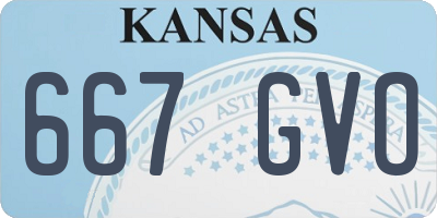 KS license plate 667GVO