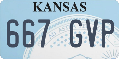KS license plate 667GVP
