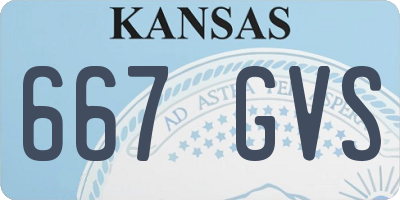 KS license plate 667GVS