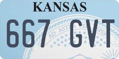 KS license plate 667GVT