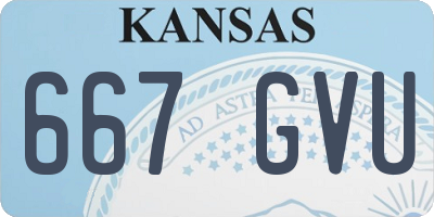 KS license plate 667GVU