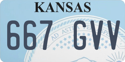 KS license plate 667GVV