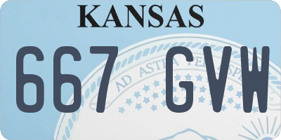 KS license plate 667GVW