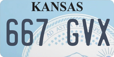 KS license plate 667GVX