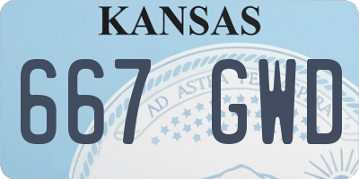 KS license plate 667GWD