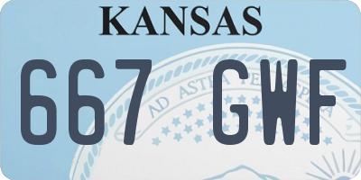 KS license plate 667GWF