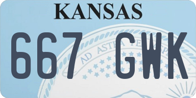 KS license plate 667GWK