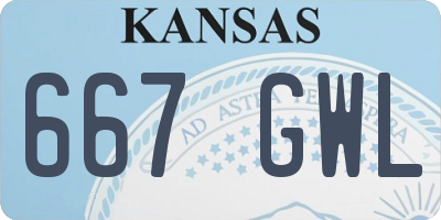 KS license plate 667GWL