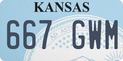 KS license plate 667GWM
