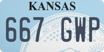 KS license plate 667GWP