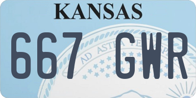 KS license plate 667GWR