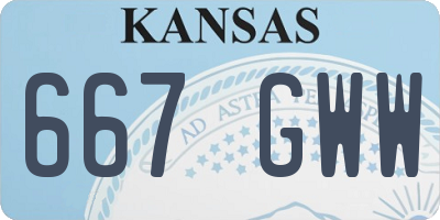 KS license plate 667GWW