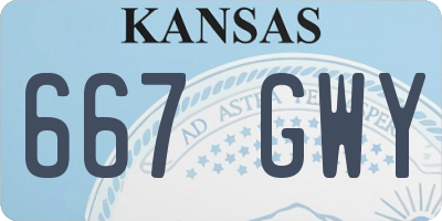 KS license plate 667GWY