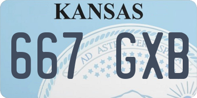 KS license plate 667GXB