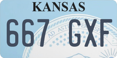 KS license plate 667GXF
