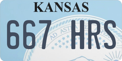 KS license plate 667HRS