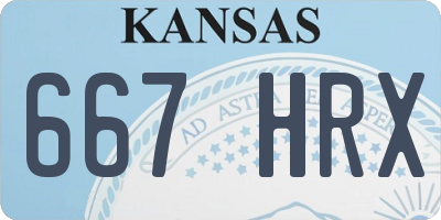 KS license plate 667HRX