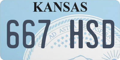 KS license plate 667HSD