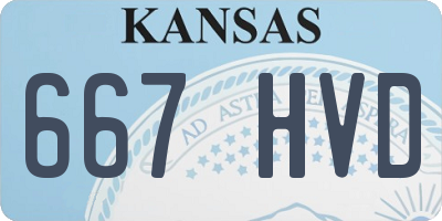 KS license plate 667HVD