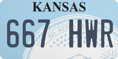 KS license plate 667HWR
