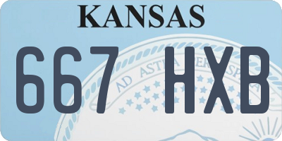 KS license plate 667HXB