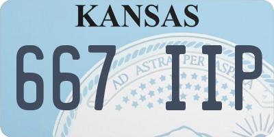 KS license plate 667IIP