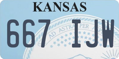 KS license plate 667IJW