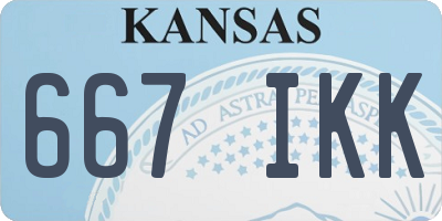 KS license plate 667IKK