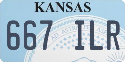KS license plate 667ILR