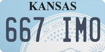 KS license plate 667IMO