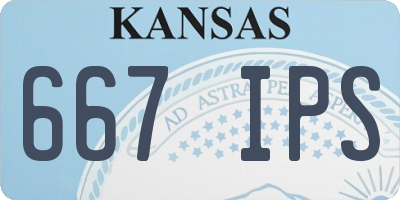 KS license plate 667IPS