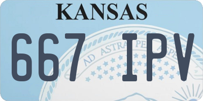 KS license plate 667IPV