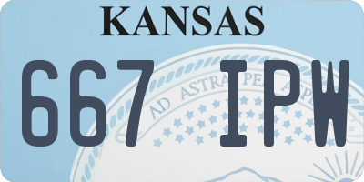KS license plate 667IPW