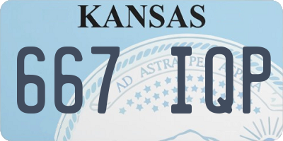 KS license plate 667IQP