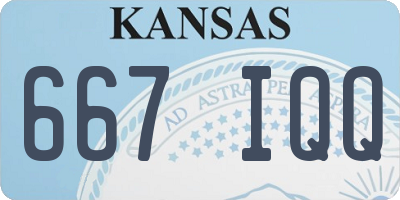 KS license plate 667IQQ