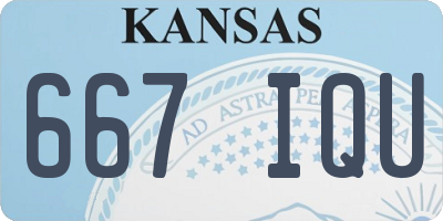 KS license plate 667IQU
