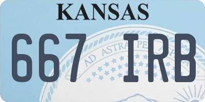 KS license plate 667IRB