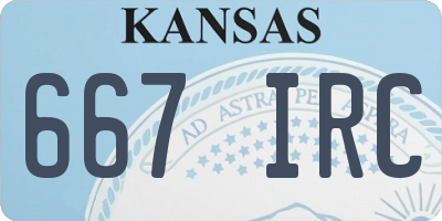 KS license plate 667IRC