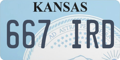 KS license plate 667IRD