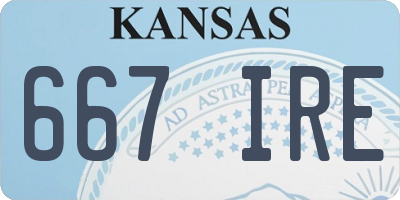 KS license plate 667IRE