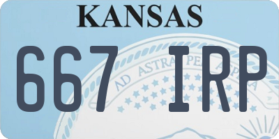 KS license plate 667IRP
