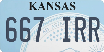 KS license plate 667IRR