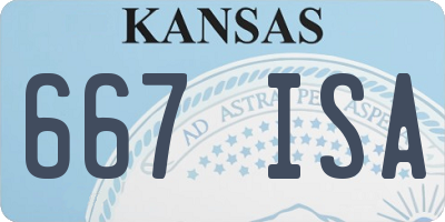 KS license plate 667ISA