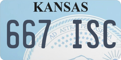 KS license plate 667ISC