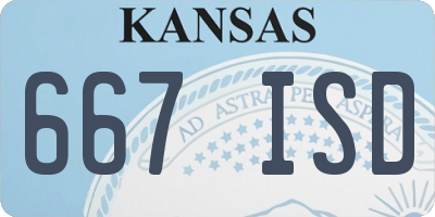 KS license plate 667ISD