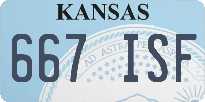 KS license plate 667ISF