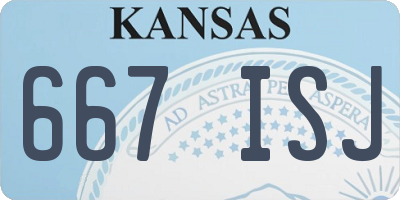 KS license plate 667ISJ